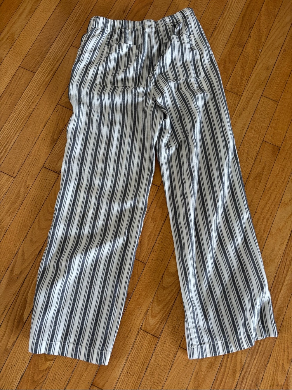 GAP Blue & White Vertical-Striped Chinos
